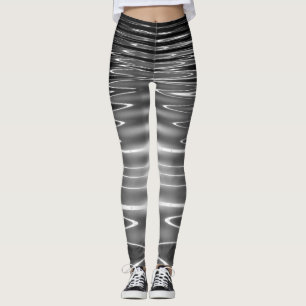 Vackra Abstrakter Vågigt Vatten-reflektioner Leggings