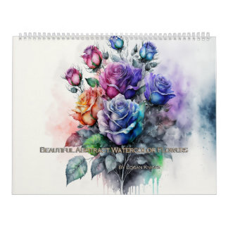 Vackra Abstrakter - vattenfärgsblommor Kalender