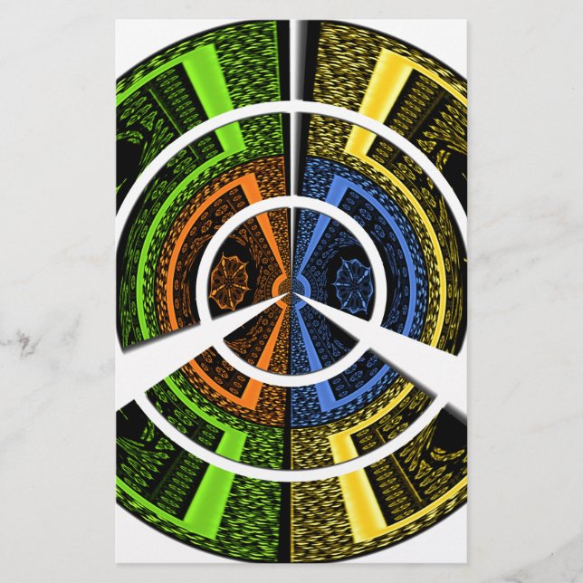 Vackra afrikanska färgstarka cirkulära illustratio (Framsida)