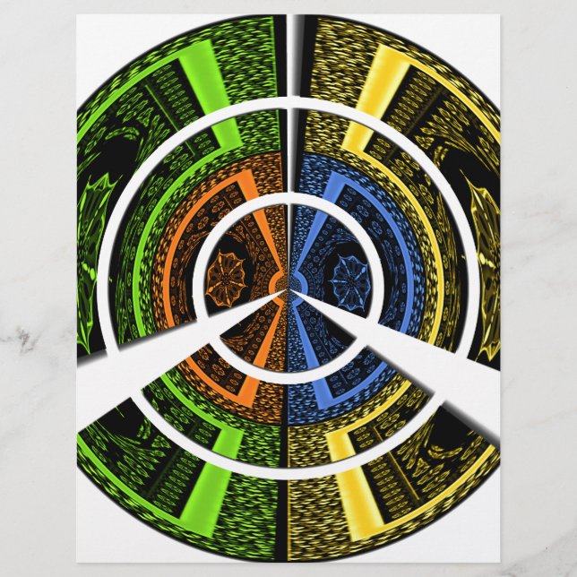 Vackra afrikanska färgstarka cirkulära illustratio (Framsida)