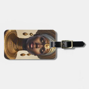 Vackra afrikanska gudar med kokt vätevätt bagagebricka