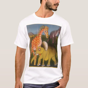 Vackra afrikanska vilder safari färg t-shirt