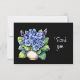 Vackra afrikanska violetta blommor tackkort tack kort