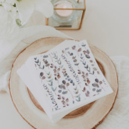 Vackra akvarell eucalyptusblad pappersservett