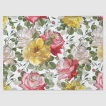 Vackra akvarellbläck röda gula rosor