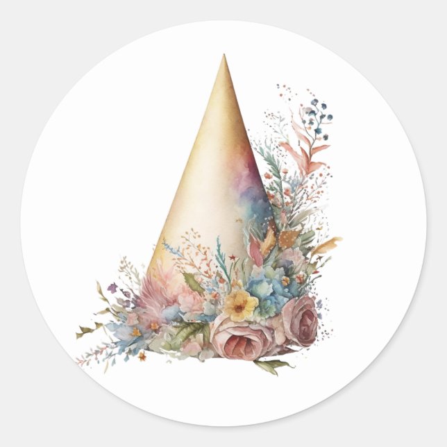 Vackra akvarelldekaler runt klistermärke (Framsida)