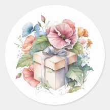 Vackra akvarellklistermärken