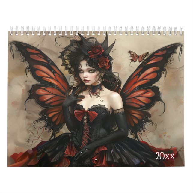 Vackra Älvor Eleganten Butterflies Kalender (Omslag)