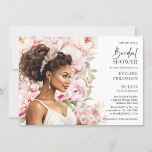 Vackra amerikanska Bride-peonier Inbjudningar