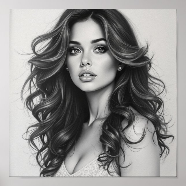 Vackra amerikanska kvinnor poster (Framsidan)