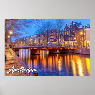 Vackra Amsterdam, Nederländerna Poster