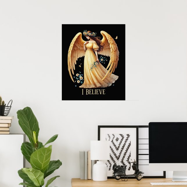 Vackra Ängel älskare anpassningsbara Poster (Hemmakontoret)