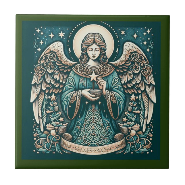 Vackra Angel under stjärnorna Kakelplatta (Framsidan)