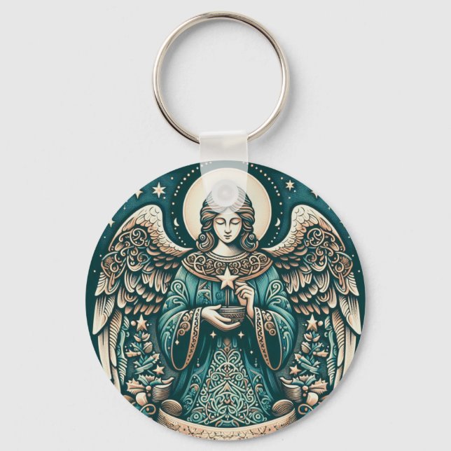 Vackra Angel under stjärnorna Nyckelring (Framsida)