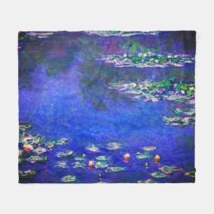 Vackra antika näckrosor av Claude Monet Fleecefilt