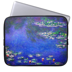 Vackra antika näckrosor av Claude Monet Laptop Fodral