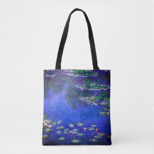 Vackra antika näckrosor av Claude Monet Tygkasse