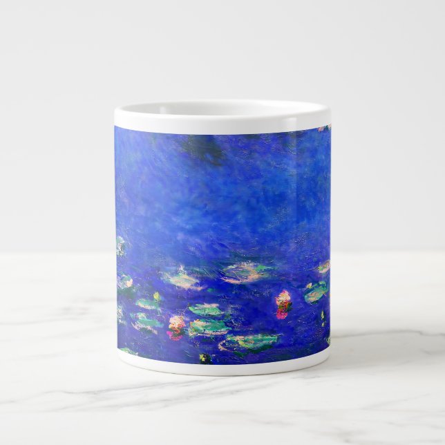 Vackra antika vattenliljor av Claude Monet Jumbo Mugg (Framsidan)