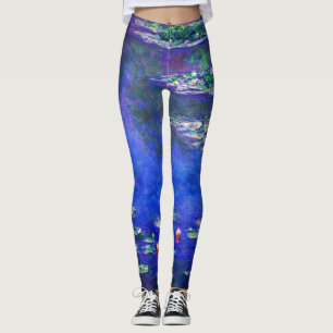 Vackra antika vattenliljor av Claude Monet Leggings
