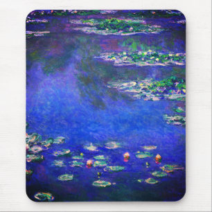 Vackra antika vattenliljor av Claude Monet Musmatta