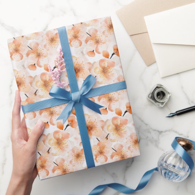 Vackra apelsinblommor bröllopsdusch presentpapper (Gifting)