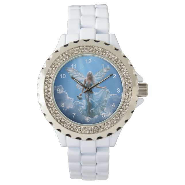 Vackra Aquarius Fairy i Clouds Armbandsur (Framsida)