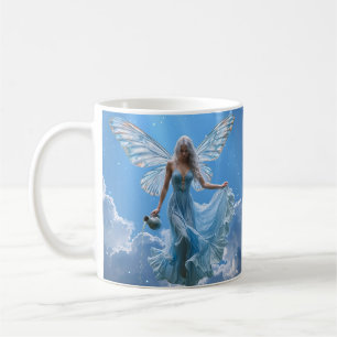 Vackra Aquarius Fairy i Clouds Kaffemugg
