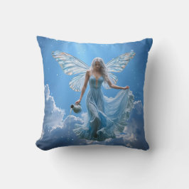 Vackra Aquarius Fairy i Clouds Kudde