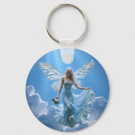 Vackra Aquarius Fairy i Clouds Nyckelring