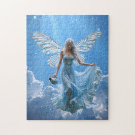 Vackra Aquarius Fairy i Clouds Pussel