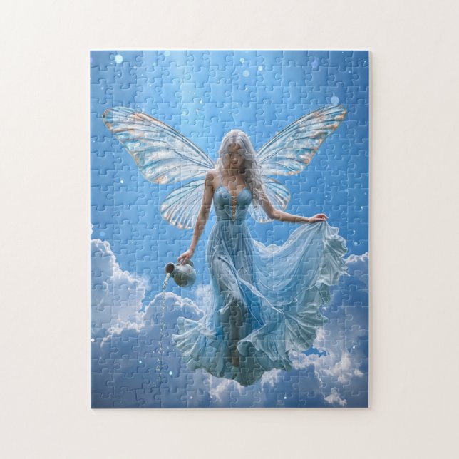 Vackra Aquarius Fairy i Clouds Pussel (Vertikal)