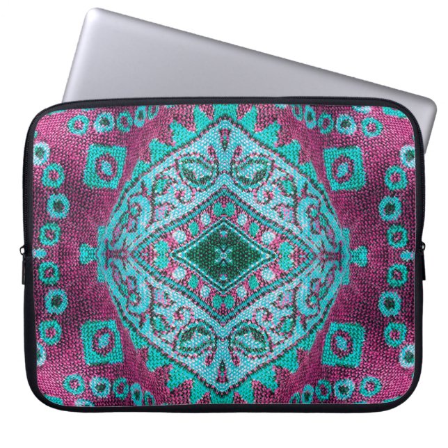 Vackra, arab, arabiska, arabiska, arabesque-väv laptop fodral (Framsidan)