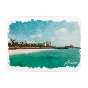 Vackra Aruba Tropical Island Travel Magnet