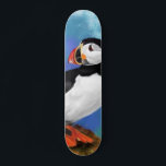 Vackra atlantisk pingvind målning av konstgjord ko mini skateboard bräda 18,5 cm<br><div class="desc">Vackert atlantiskt puffin-fågelfärgat målning av konstgjord konst vattenfärgad bläckfisk</div>