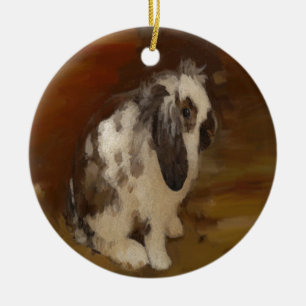 Vackra Baby Lop Eared Rabbit/Kit Julgransprydnad Keramik