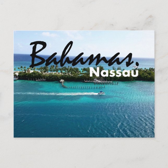 Vackra Bahamas Nassau vykort (Framsida)