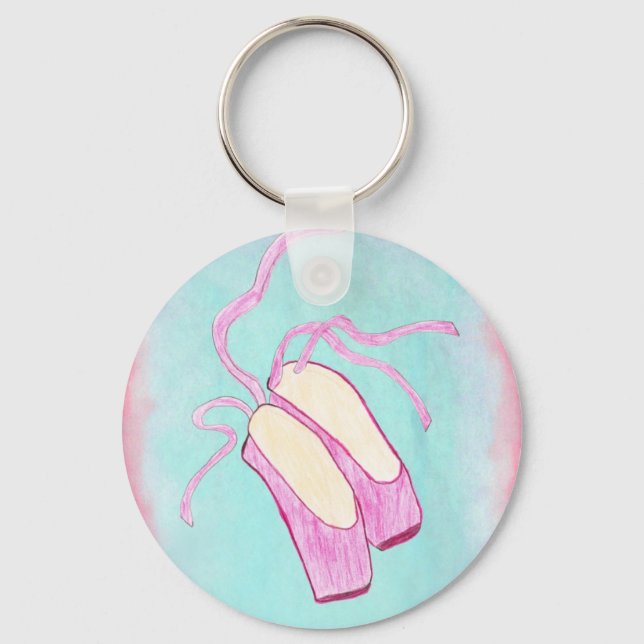 Vackra Ballet Shoes Keychain Nyckelring (Framsida)