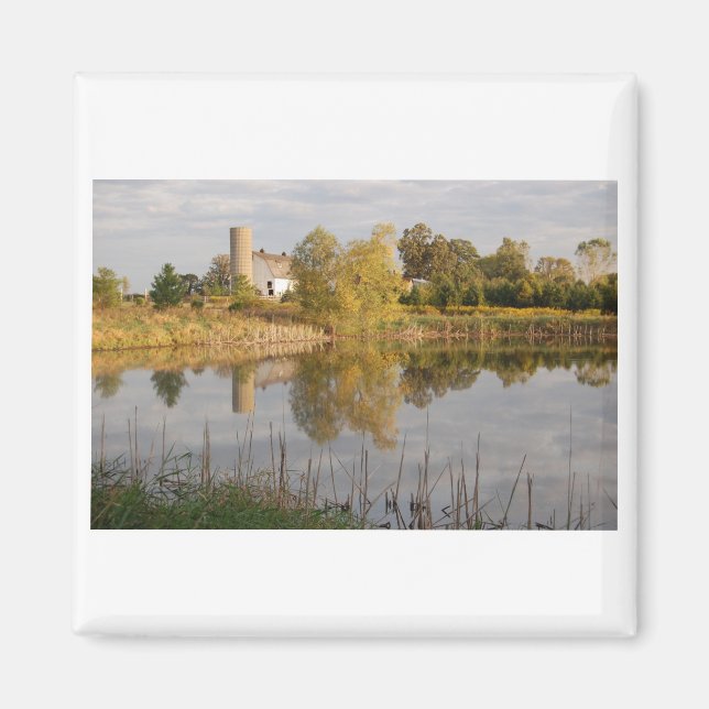Vackra Barn reflekterad i Vatten Magnet (Framsidan)