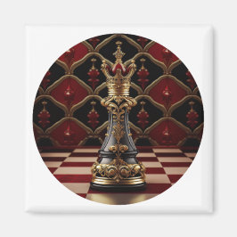 Vackra Baroque Styled Chess Biet - drottningen Magnet