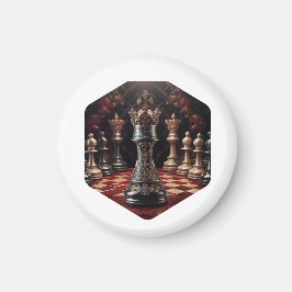Vackra Baroque Styled Chess Biet - drottningen Magnet