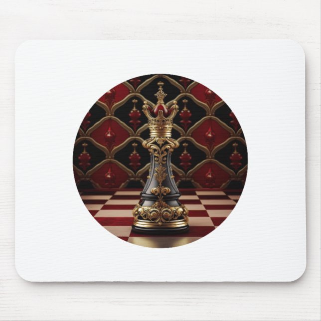 Vackra Baroque Styled Chess Biet - drottningen Musmatta (Framsidan)