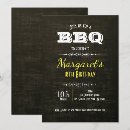 Vackra BBQ-Födelsedagsfesten Inbjudan