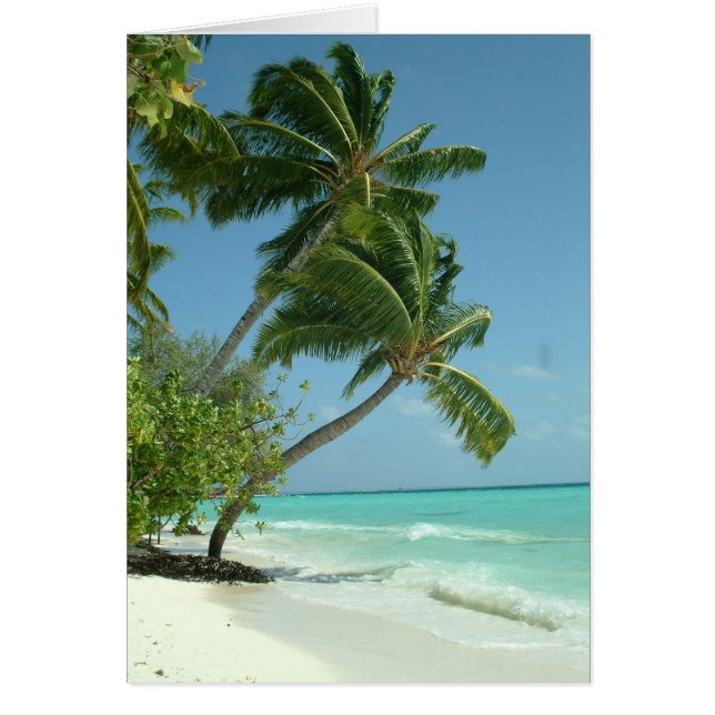 Vackra Beach, Maldiverna OBS Kort (Framsidan)