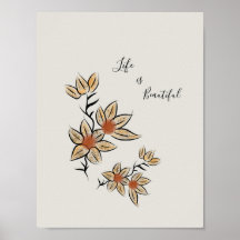 Vackra beige isolerade blommor