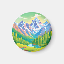 Vackra bergen magnet