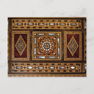Vackra Berömden mor of pearl inlay work, Damas Vykort