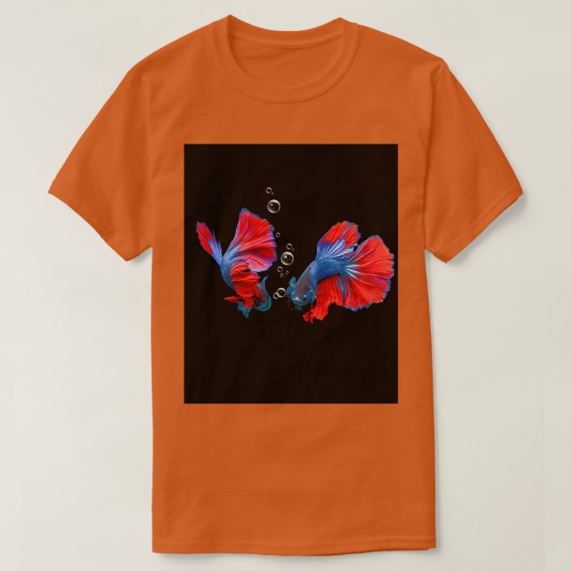 Vackra bettafiskar med bubblor t shirt (Design framsida)
