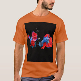 Vackra bettafiskar med bubblor t shirt