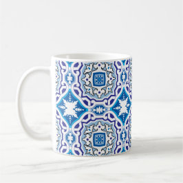 💙 Vackra blå Azulejos, IV, Kaffemugg