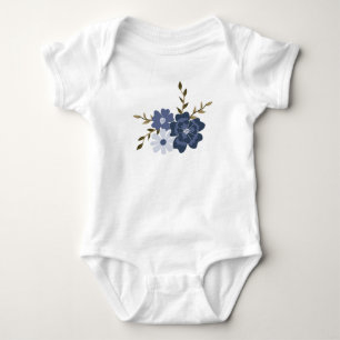Vackra Blå Blommor Vinrankor Botaniska T Shirt